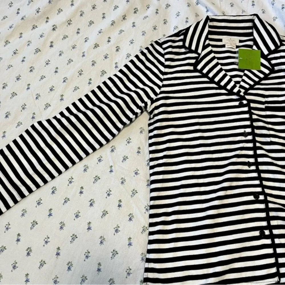 NWT Kate Spade - Striped Pajama Top - Size S - Picture 4 of 7